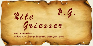 Mile Griesser vizit kartica